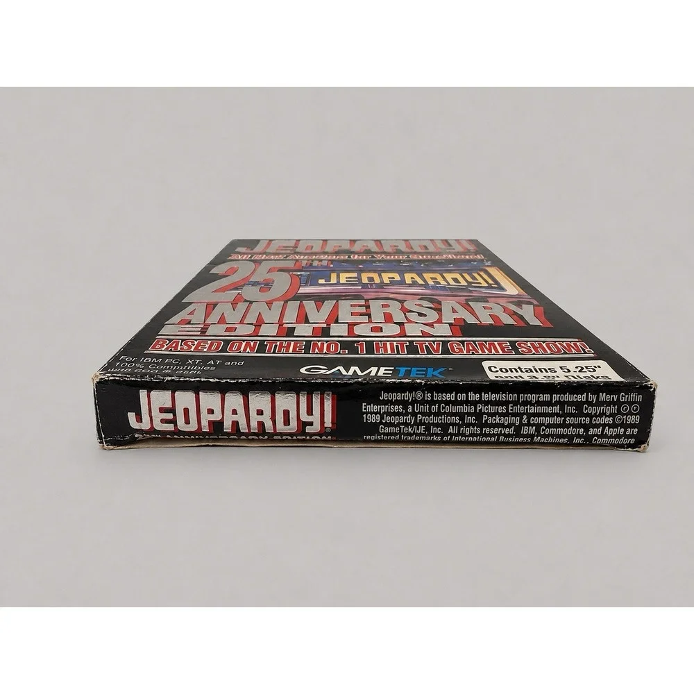 Jeopardy! 25th Anniversary Edition IBM PC Big Box 5.25 & 3.5 Floppy Complete